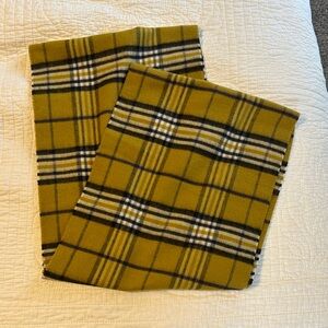 V. FRAAS Mustard Plaid Scarf